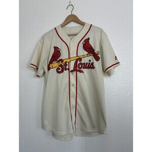 St. Louis Cardinals Jersey Mens XL White MLB Baseball Yadier Molina 4 Majestic